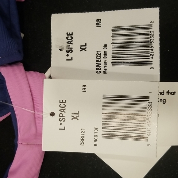 💕L*SPACE💕 Color Block Bikini Set: Ringo Top + Mercury Classic Bottom XL NWT - Picture 14 of 16